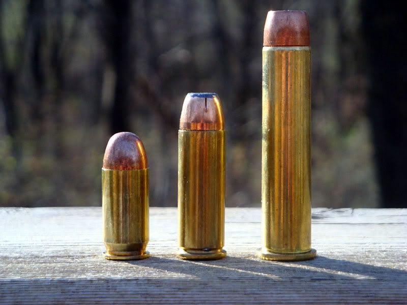 (L to R), .45 ACP, .45 Long Colt, .45-70, Lurking Rythmically