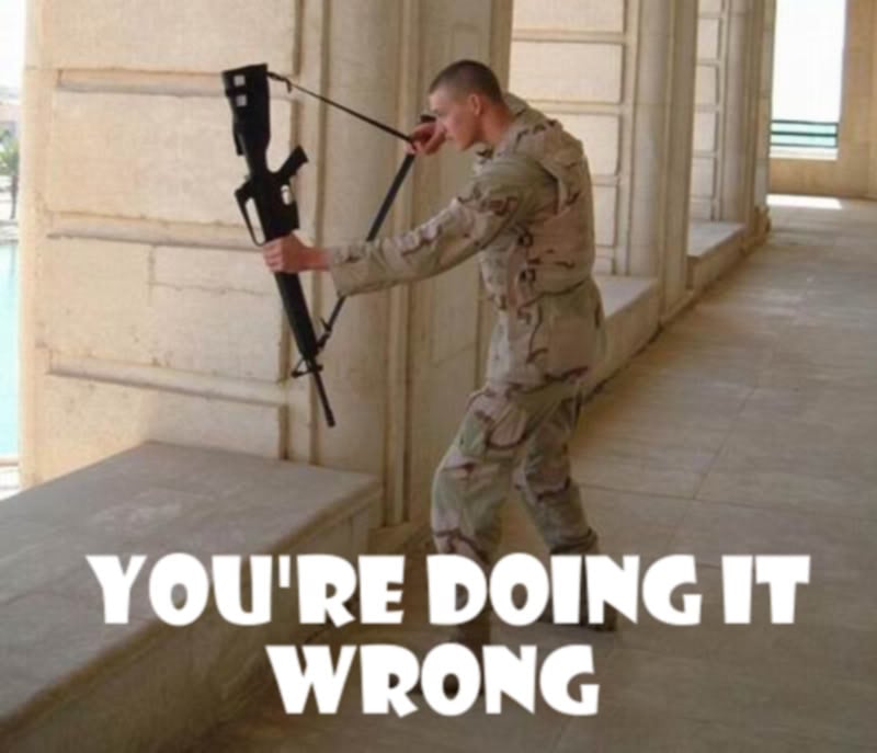 soldier with gun meme