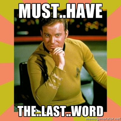 Captain Kirk in chair