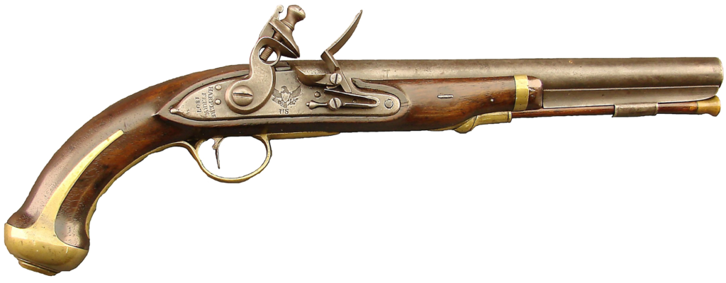 Antique flintlock pistol