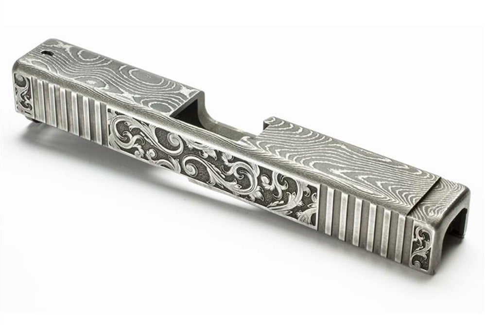 Lone Wolf Damascus Slide