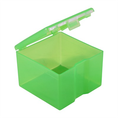 Small green plastic bullet box