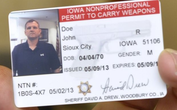 Iowa Resident Non-Professional permit to carry (PTC)