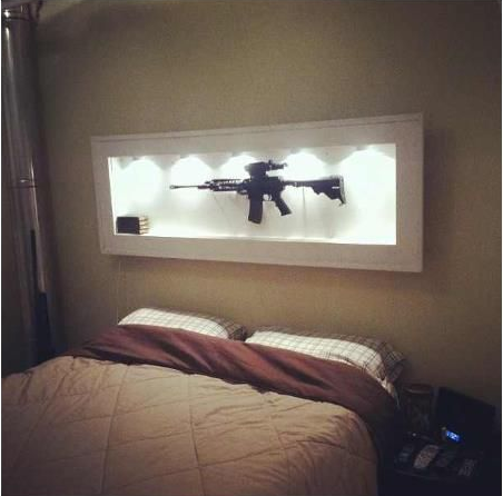 Over bed gun display