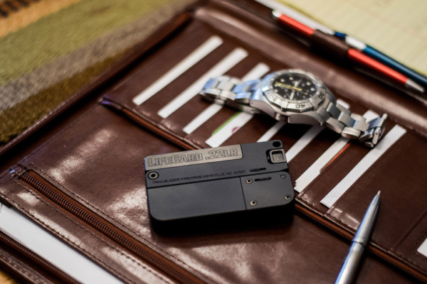 folded life card on wallet