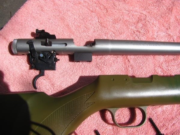 disassembled muzzleloading rifle
