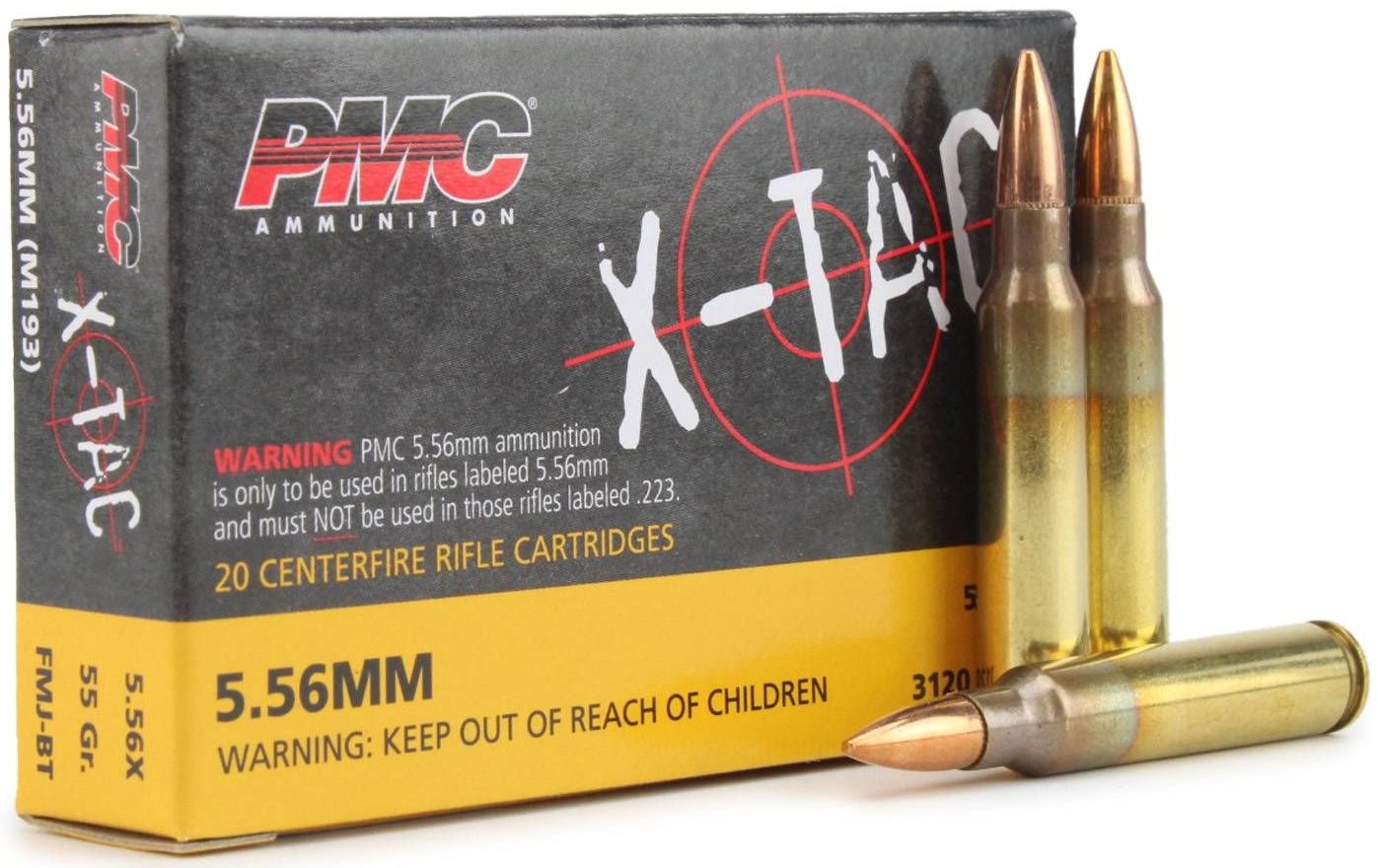 PMC X-TAC 5.56 NATO 55gr FMJ