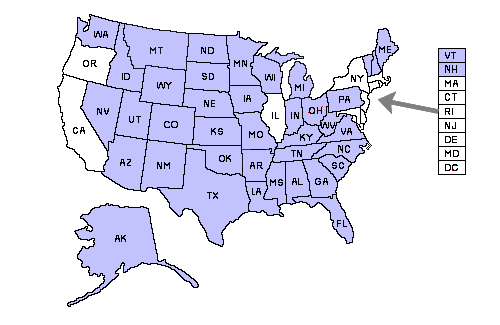 Kansas CCW Reciprocity Map