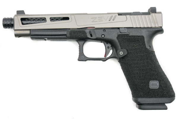 ZEV Technologies Prizefighter Slide in Gray on a Glock 34