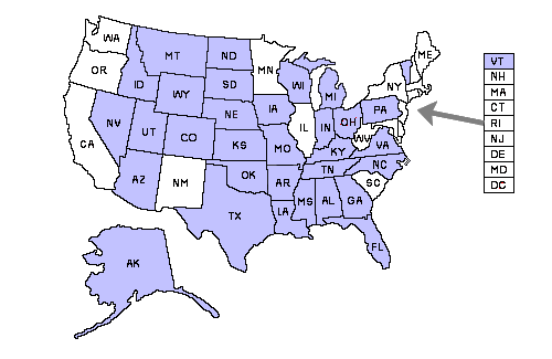 Montana Reciprocity Map