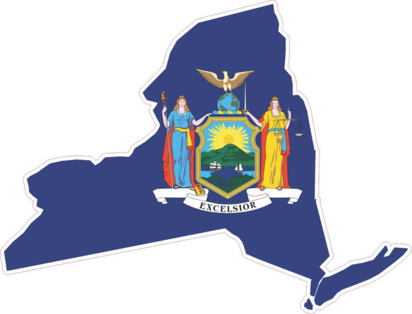 New York Flag in New York State
