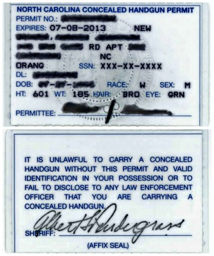 North Carolina CCW Permit