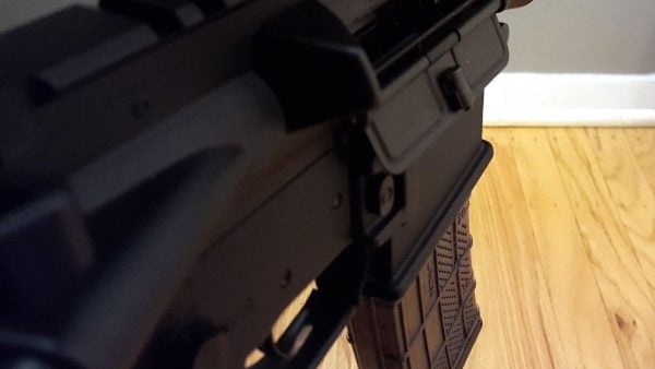 AR magazine in rifle