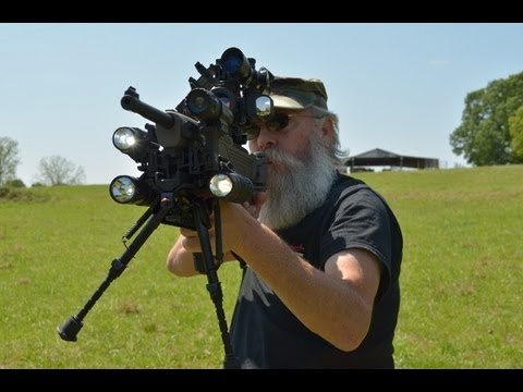 AR-15 rifle with too many attachments