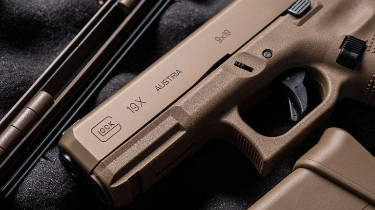 The Glock 19X Logo on the Pistol's Slide