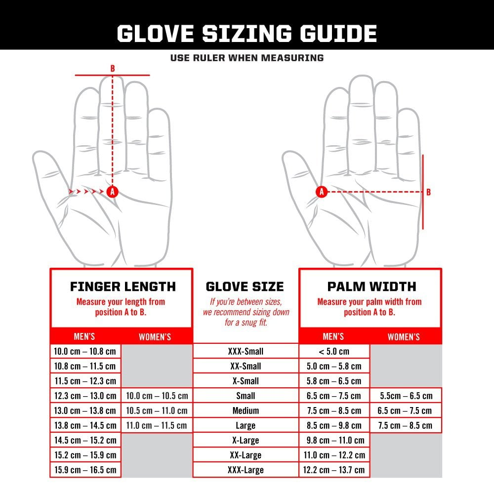 Mechanix Size Chart