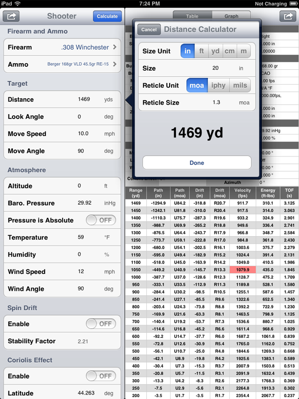 Shooter Ballistic App