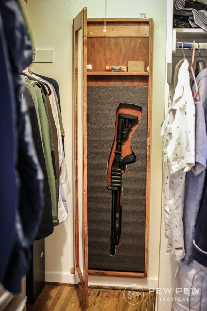 Hidden Compartment for Gun Storage with RFID lock in a fake Wall Vent