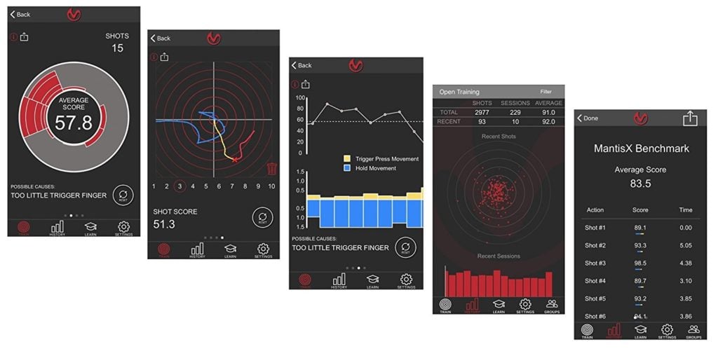 MantisX Firearms Training System App