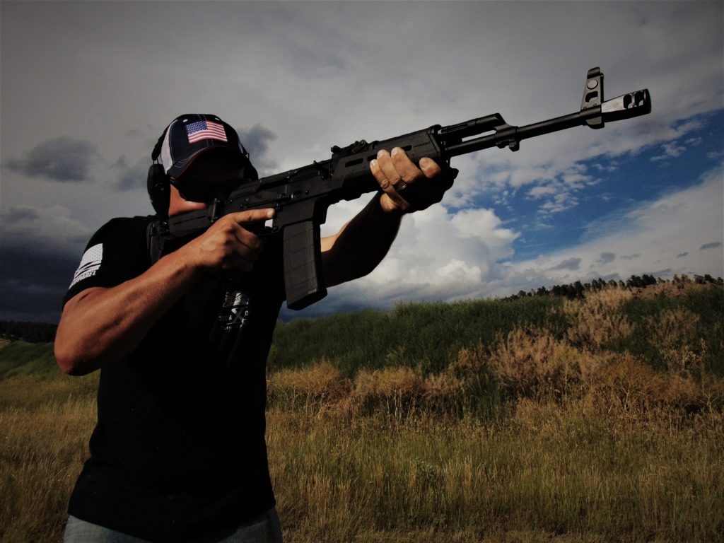 Author handling the Palmetto State Armory AK chambered in 5.56 NATO.