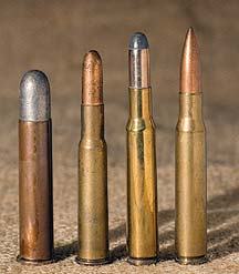 Left to right - .45-70, .30-40 Krag, .30-03, .30-06