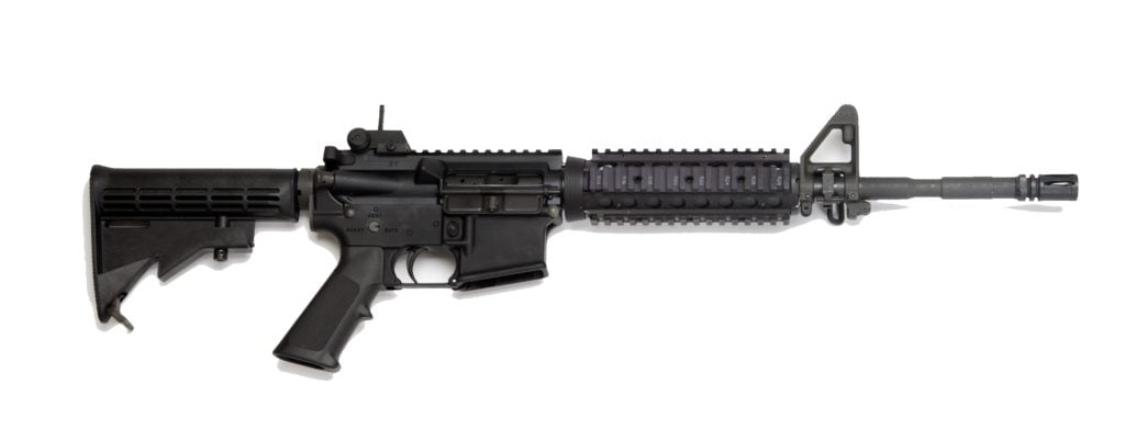 The current example of an M4 carbine with a twist rate of 1:7 to stabilize the 62 grain M855.