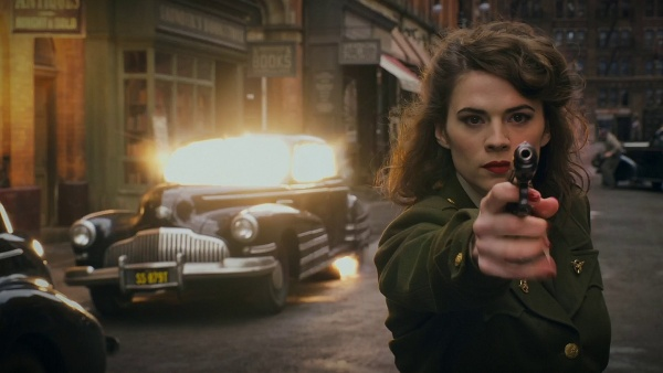 Agent Peggy Carter Aims Her Walther PPK in Captain America The First Avenger