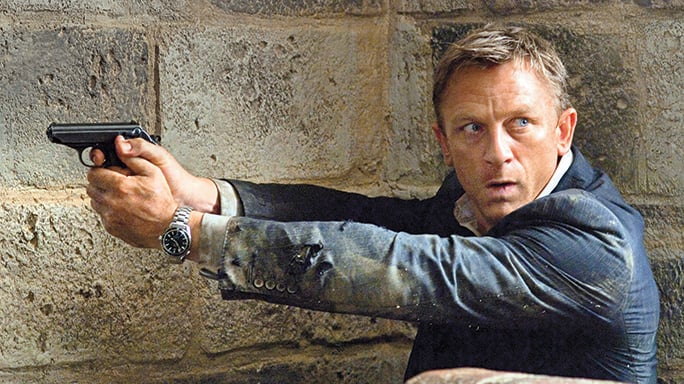 Daniel Craig Shooting the Walther PPK as James Bond