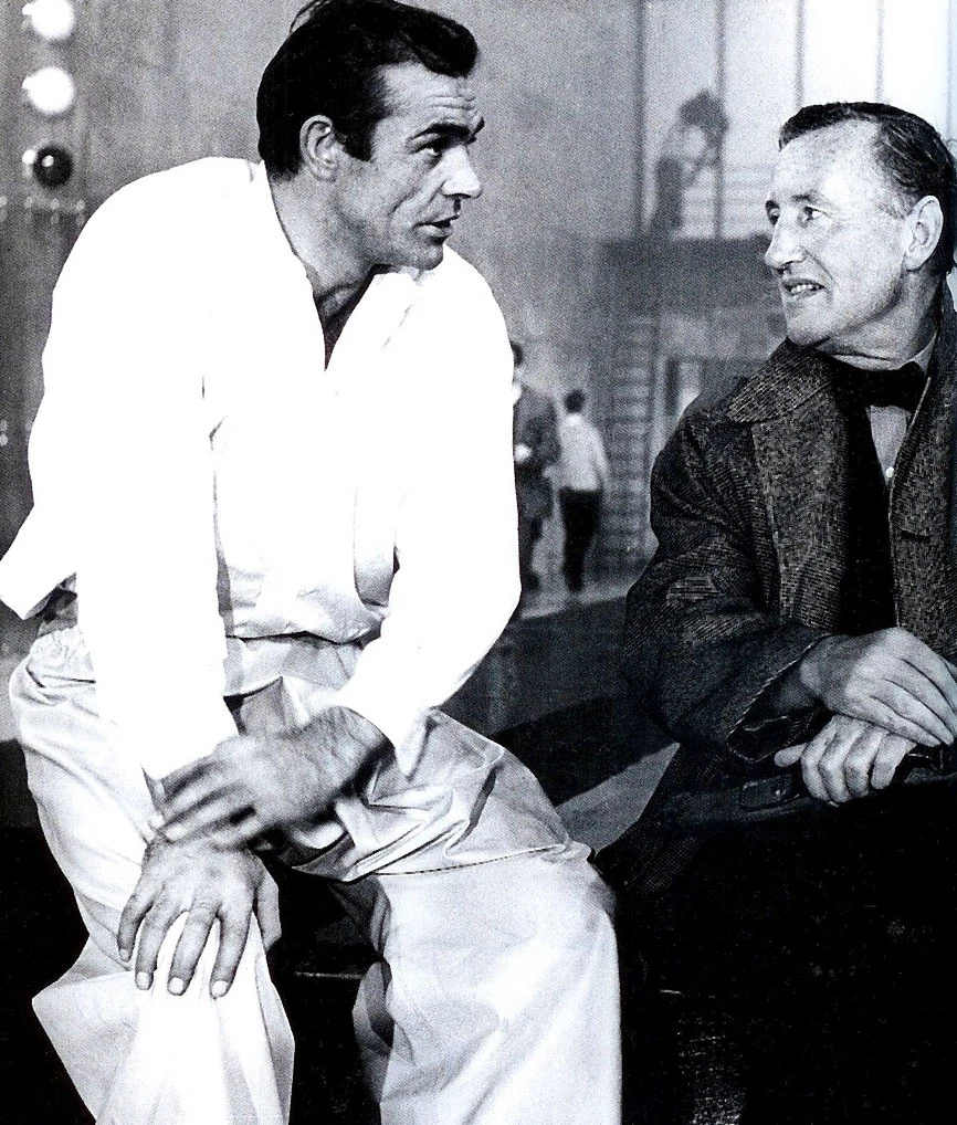 Ian Fleming on the Goldfinger Set with Sean Connery