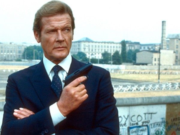 Roger Moore Carrying a Walther PPK as James Bond