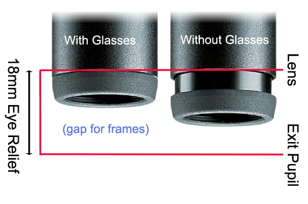 glasses and no glasses binocular picture