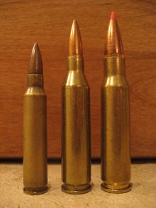 (left to right) .223 Rem, .243 Win, .308 Win