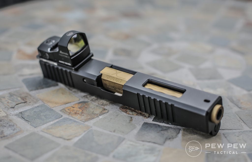 Brownells Windowed Glock Slide with Faxon TiN Barrel