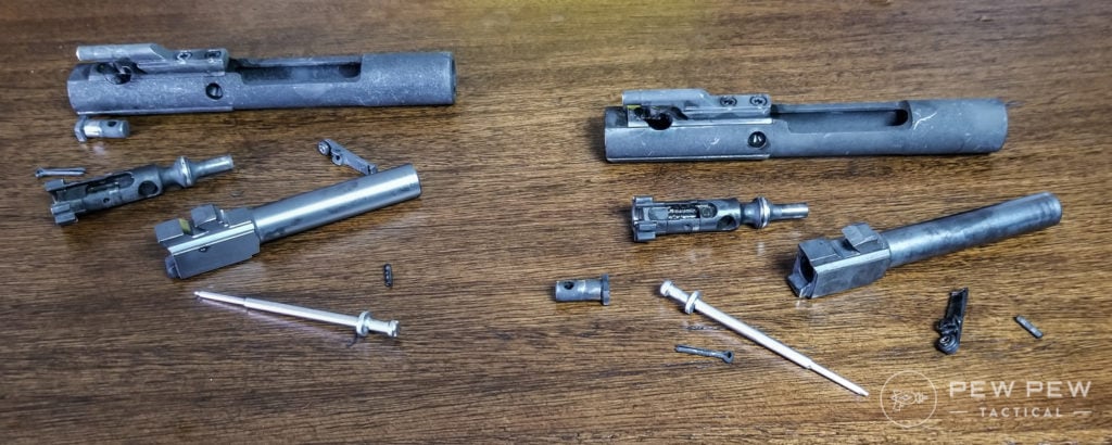 Ultrasonic Cleaned Gun Parts, Dried