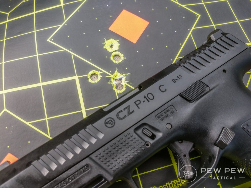 CZ P10C and target