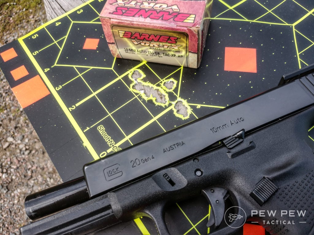 Glock 20 Target and Ammo