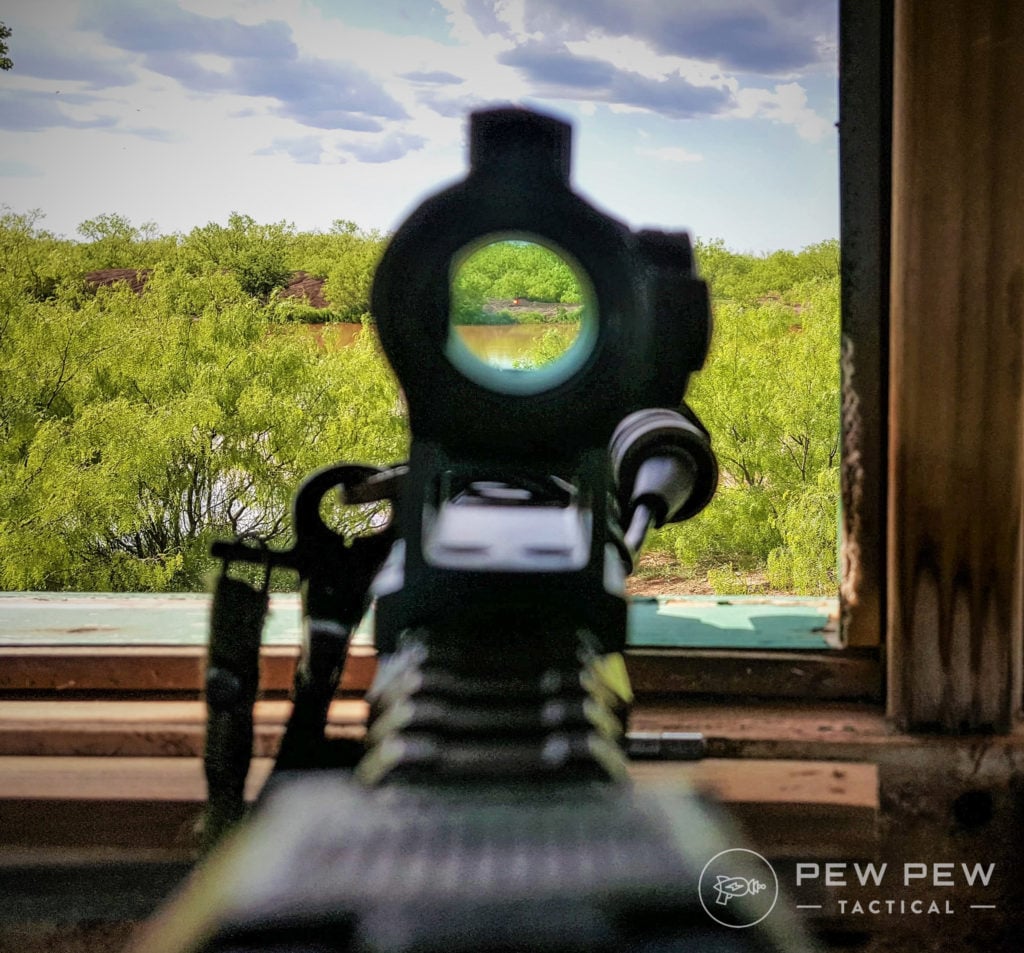 Swampfox Liberator through glass sunny day
