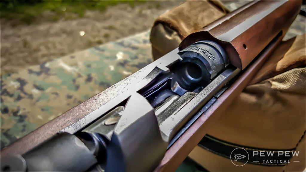 Bolt locked to the rear allows easy cooling and inspection of the chamber.