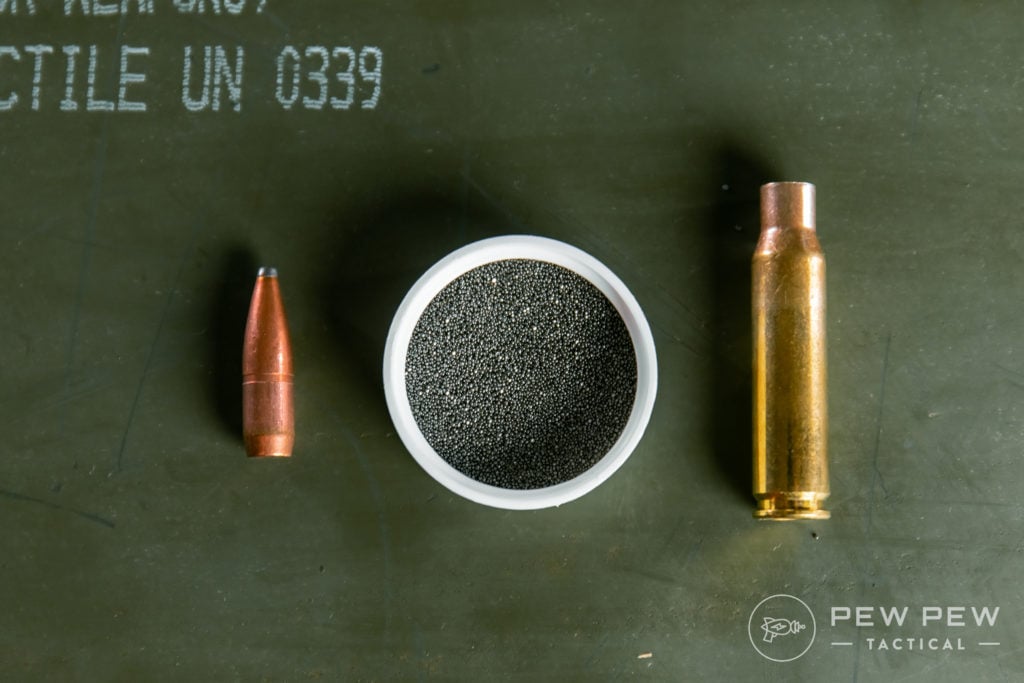 Deconstructed 7.62x51 Round