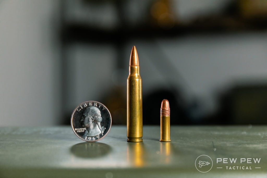 Types of 12ga Shotgun Shells (L to R: Bird, Buck, Slug)