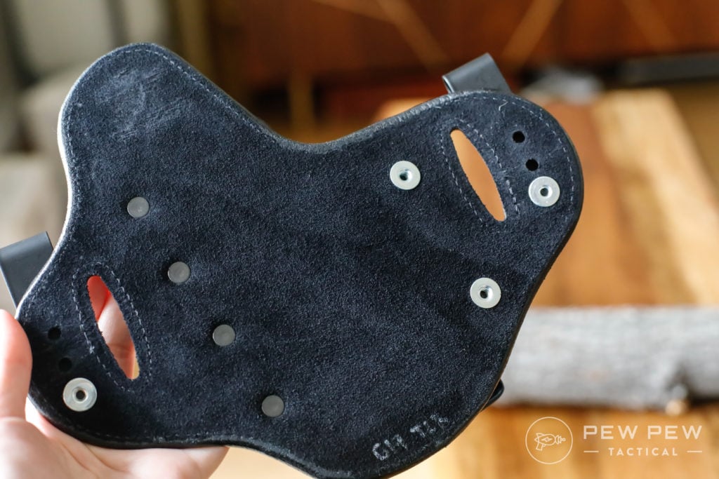 Hidden Hybrid Holster, Suede Back, Double Clip