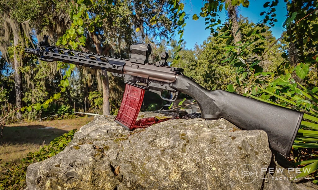Ares SCR on a rock
