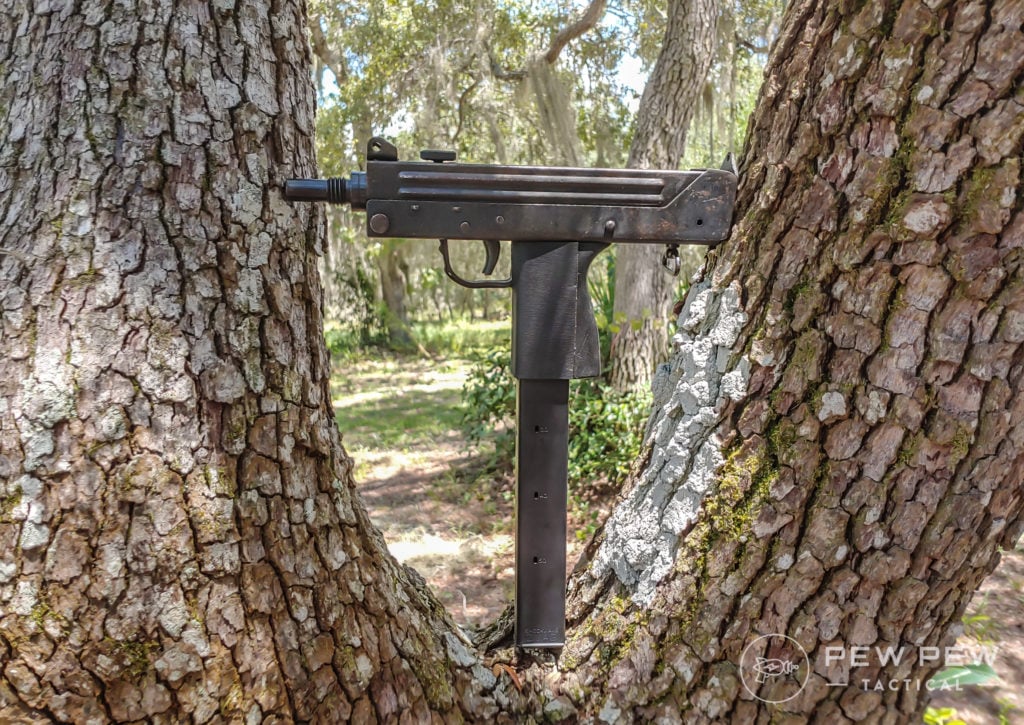 Cobray M11 in a tree