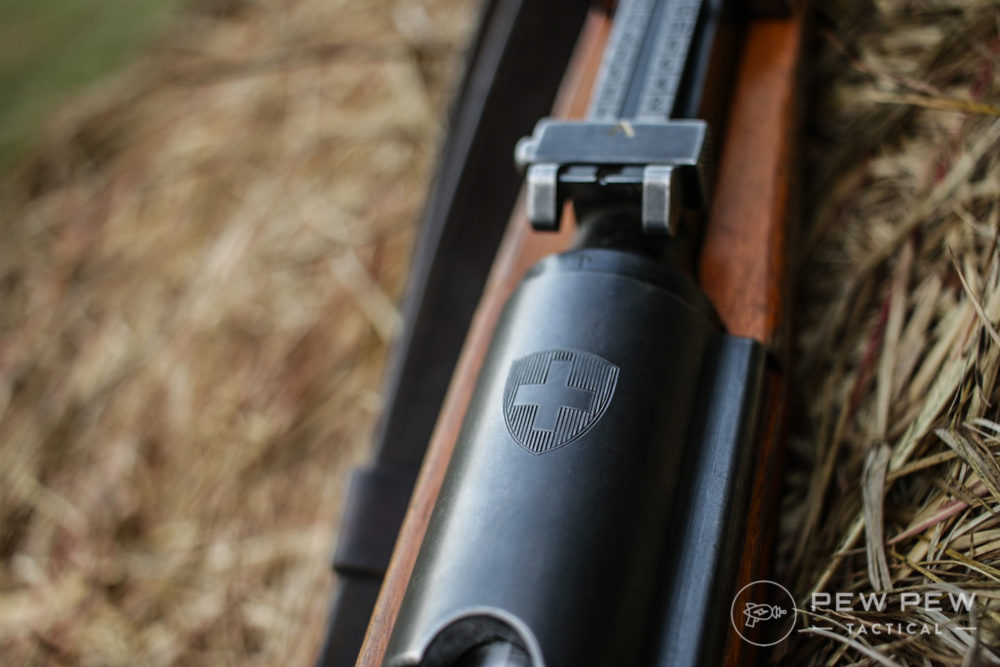 K31 Swiss marking light wood