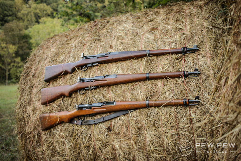 K31 set of three on hay