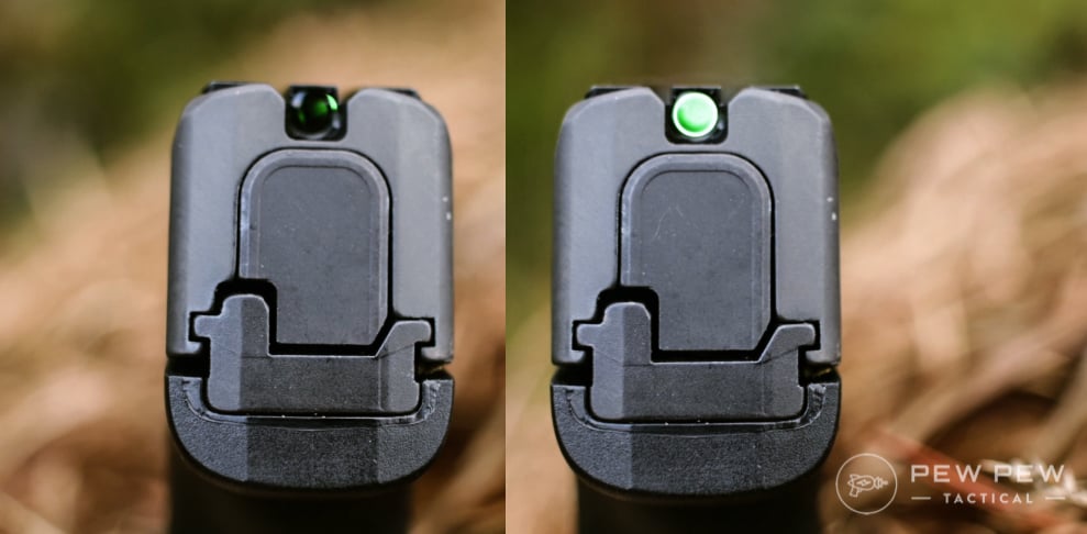 Sig P365 SAS Sighting System Side By Side