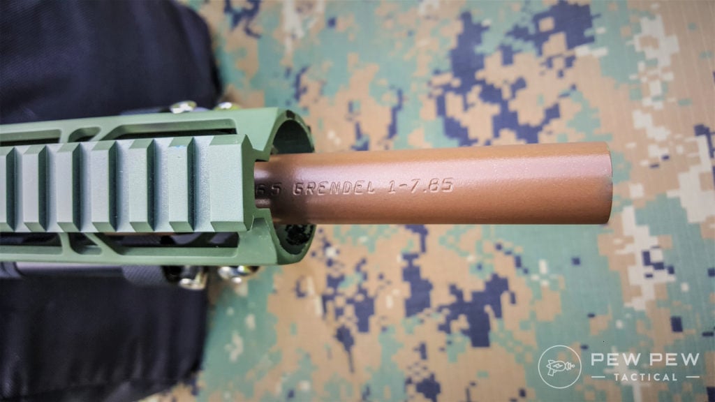 Unthreaded muzzle, and proprietary 1-785 inch rifle twist