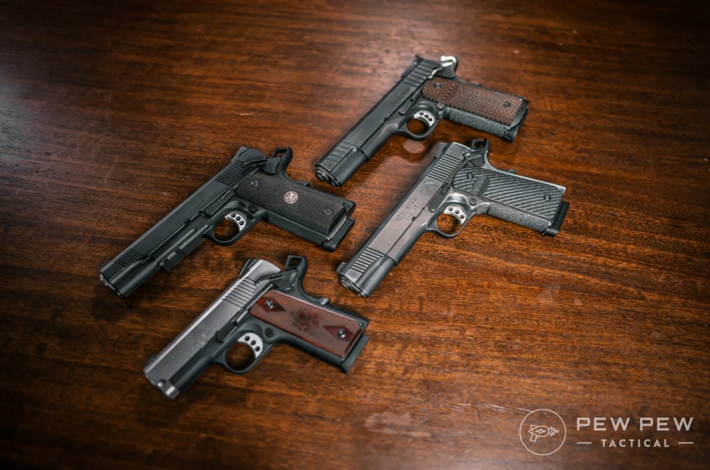 Colt 1911 Government. 45 ACP, 5 Barrel, 7rd Mag, Rosewood Grip, Blued -  Impact Guns