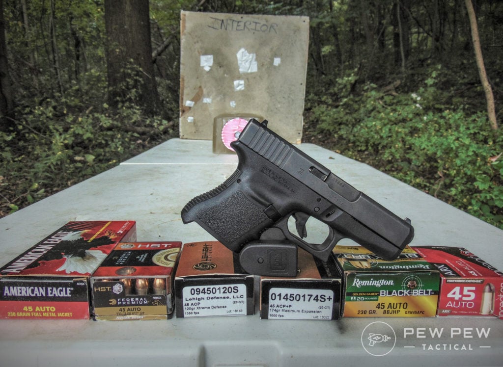 HD overpen testing 45 ACP Glock 26 and ammo