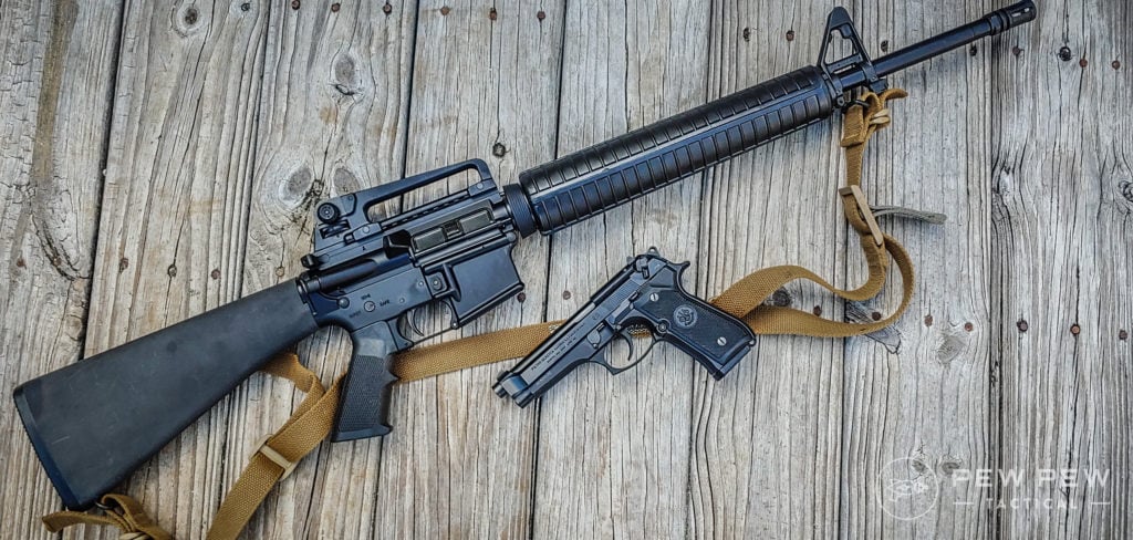What I carried AR and Beretta and Sling